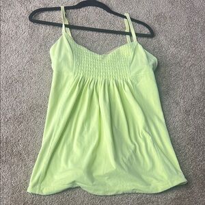 Vintage Lululemon Lime Green Women's Smocked Top
